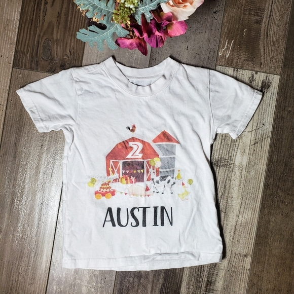 AUSTIN Toddler Boy Size 4T 2 Year Old Cotton Crewneck T-Shirt - Picture 1 of 9